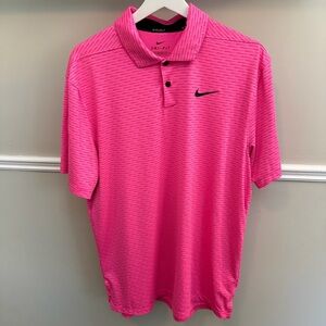Nike Golf Dri-FIT Pink Polo Shirt | Men’s Medium | Standard Fit
